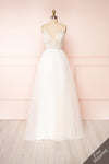 Eligia White Tulle A-Line Bridal Dress with Slit | Boudoir 1861 front view