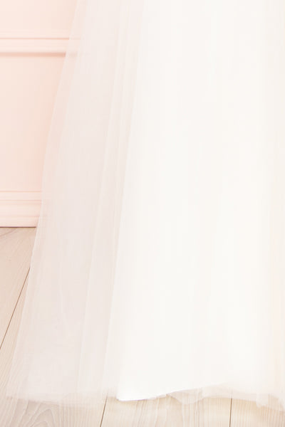 Eligia White Tulle A-Line Maxi Bridal Dress | Boudoir 1861 skirt