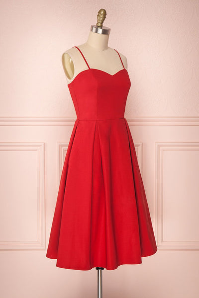 Ellyne Red | A-Line Short Dress