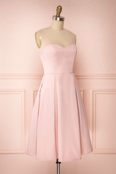 Ellyne Pink A-Line Cocktail Dress | Boutique 1861 side view