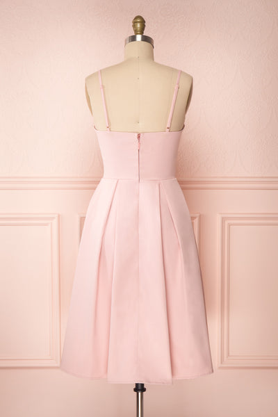Ellyne Pink A-Line Cocktail Dress | Boutique 1861 back view
