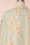 Eluska Pastel Green Floral Short Dress | Boutique 1861 back close up