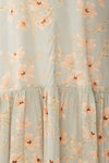 Eluska Pastel Green Floral Short Dress | Boutique 1861 fabric