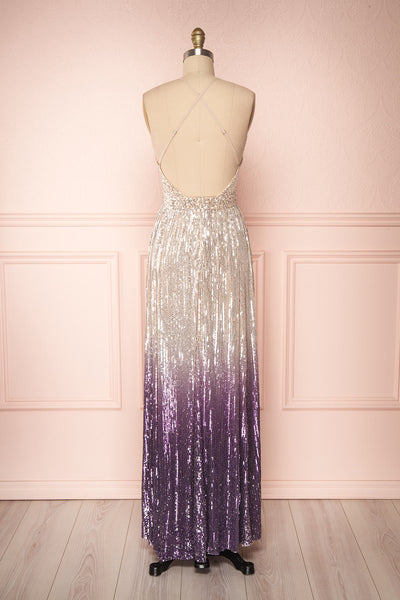 Emerentine Ombre Sequin Gown | Robe longue back view | Boutique 1861
