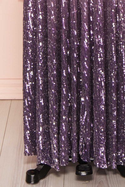 Emerentine Ombre Sequin Gown | Robe longue skirt close up | Boutique 1861