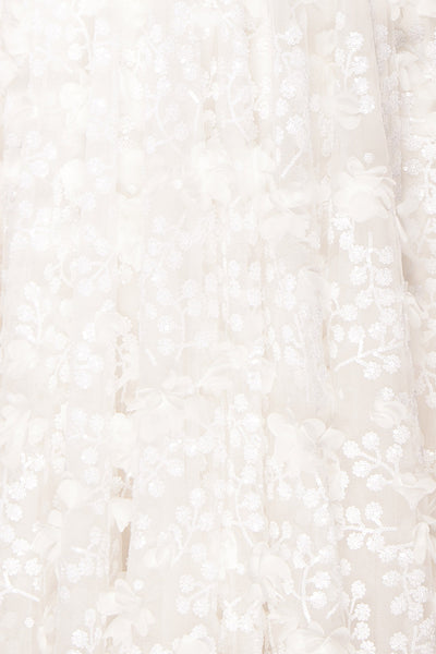 Emilola Floral Bustier Bridal Dress w/ Sequins | Boudoir 1861  fabric details