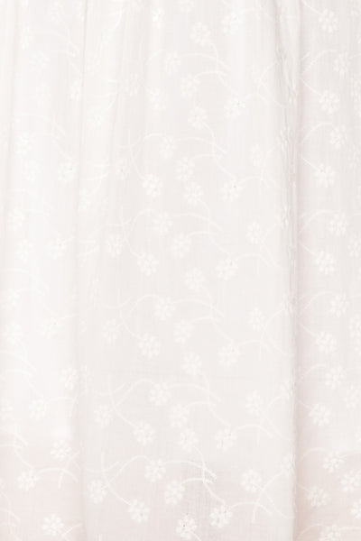 Emmarie White Floral Embroidered A-Line Dress | Boutique 1861