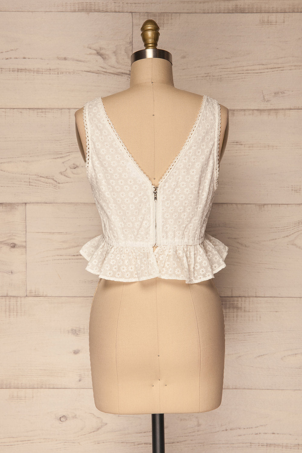 Erithrai White Embroidered V-Neck Top | La Petite Garçonne 5