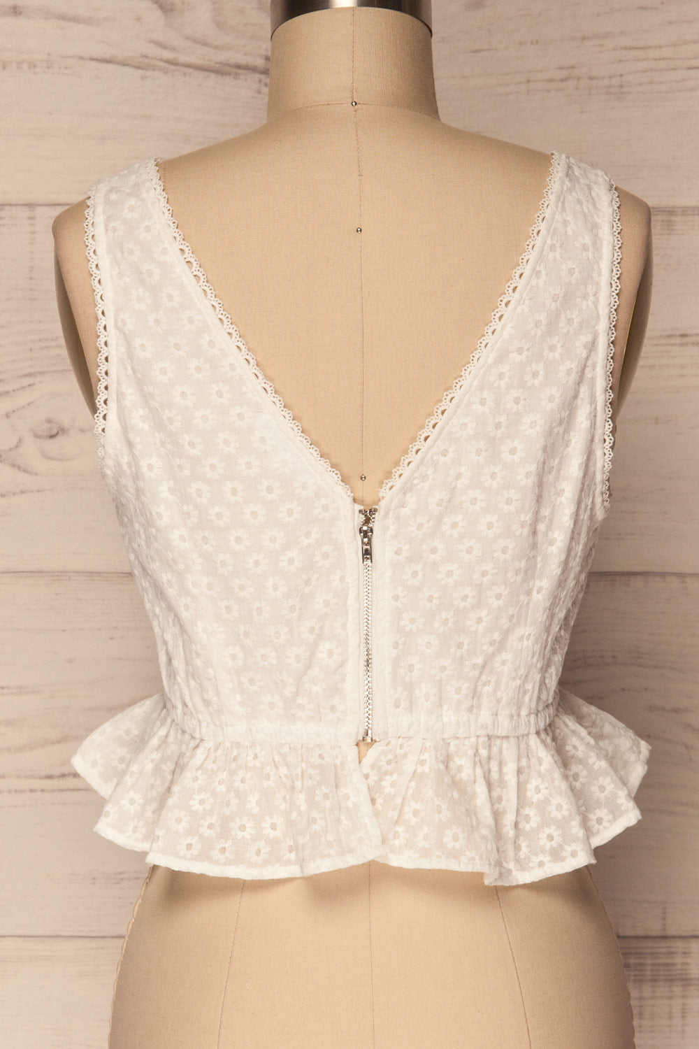 Erithrai White Embroidered V-Neck Top | La Petite Garçonne 6