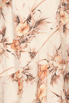 Esmeraldas White Floral Midi Wrap Dress | La petite garçonne fabric