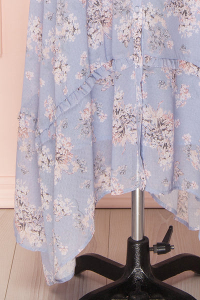 Espella Lilac Floral Buttoned Maxi Dress | Boutique 1861 bottom