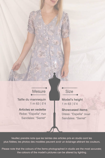 Espella Lilac Floral Buttoned Maxi Dress | Boutique 1861 template