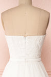 Esperance White Mermaid Gown | Robe Bustier | Boudoir 1861 back close-up veil
