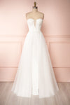 Esperance White Embroidered Mermaid Gown | Boudoir 1861 front view