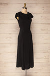 Essen Black Short Sleeve Maxi Dress | La petite garçonne side view