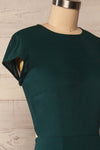 Essen Teal Green Short Sleeve Maxi Dress | La petite garçonne side close-up