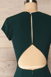 Essen Teal Green Short Sleeve Maxi Dress | La petite garçonne back close-up