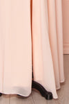 Esther Blush Pink Maxi Prom Dress with Slit | Boutique 1861 bottom