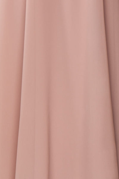 Esther Taupe Maxi Prom Dress with Slit | Boutique 1861 fabric