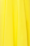 Esther Yellow Maxi Prom Dress with Slit | Boutique 1861 fabric