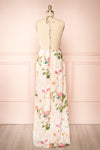 Estivah Pink Backless Floral Maxi Dress | Boutique 1861 back view