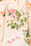 Estivah Pink Backless Floral Maxi Dress | Boutique 1861 texture
