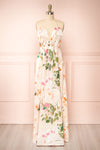 Estivah Pink Backless Floral Maxi Dress | Boutique 1861 front view