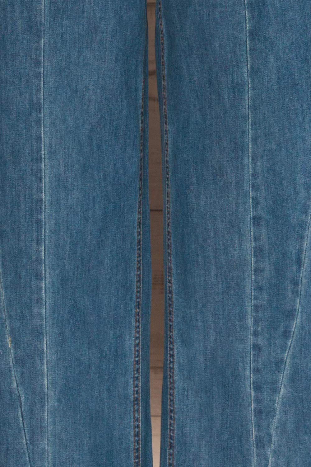 Estresmoz Blue Wide Leg Jeans | La petite garçonne fabric