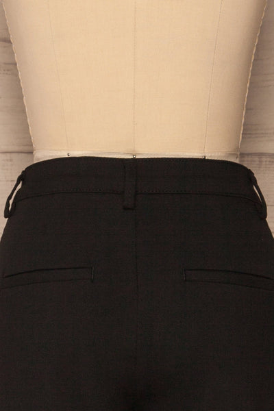 Etain Black Work Pants | Pantalon | La Petite Garçonne back close-up