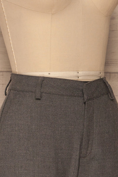 Etain Grey Work Pants | Pantalon | La Petite Garçonne side close-up