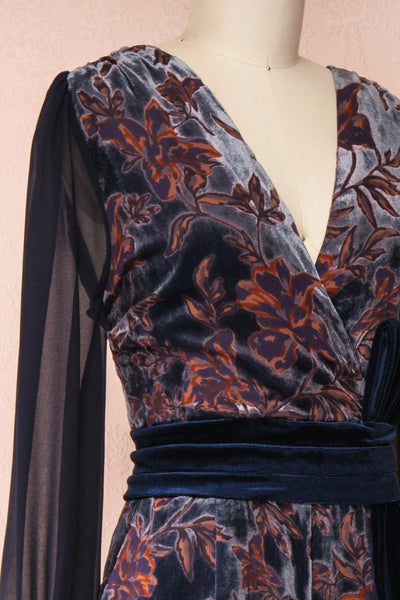 Eunika Black Floral Embroidered Jumpsuit | Boutique 1861 side close-up