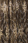 Eunmi Black & Gold Glitter Mesh Maxi Dress | FABRIC DETAIL | Boutique 1861