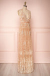 Eunmi Rosegold Pink & Gold Glitter Mesh Maxi Dress | Boutique 1861 3