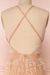 Eunmi Rosegold Pink & Gold Glitter Mesh Maxi Dress | Boutique 1861 6