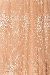 Eunmi Rosegold Pink & Gold Glitter Mesh Maxi Dress | Boutique 1861 8
