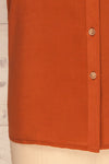 Eupen Orange Rust Short Sleeved Blouse bottom | La petite garçonne