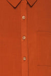 Eupen Orange Rust Short Sleeved Blouse fabric | La petite garçonne