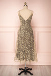 Eurydice Golden Floral Mesh Midi Dress | Boutique 1861 5