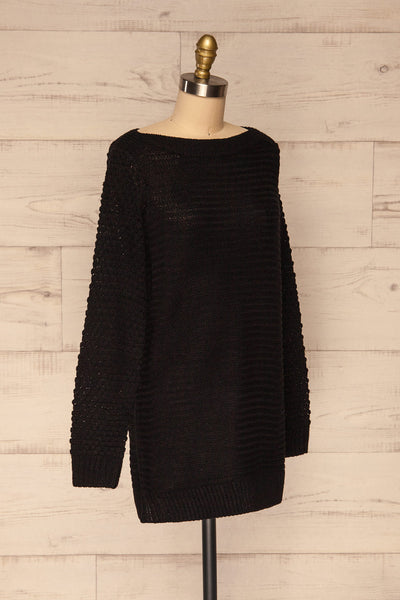 Eutin Black Long Sleeve Knit Sweater | La petite garçonne side view