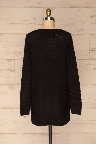 Eutin Black Long Sleeve Knit Sweater | La petite garçonne back view