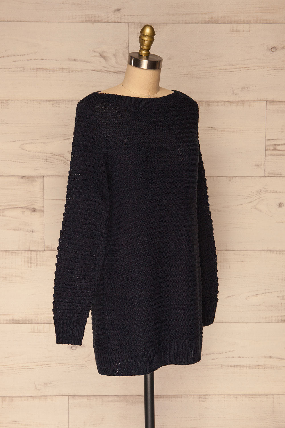 Eutin Navy Blue Long Sleeve Knit Sweater | La petite garçonne side view 