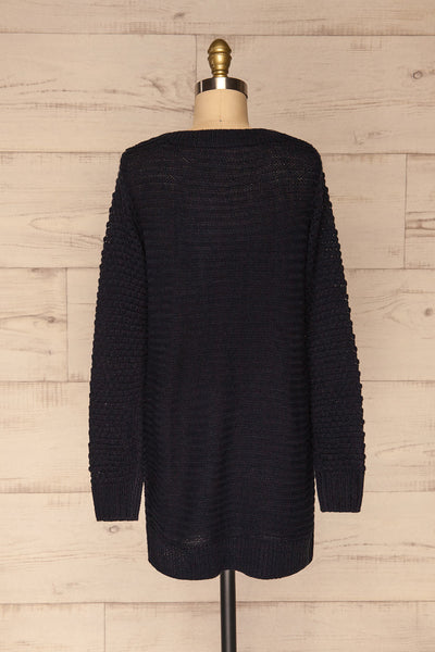Eutin Navy Blue Long Sleeve Knit Sweater | La petite garçonne back view