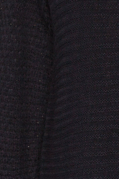 Eutin Navy Blue Long Sleeve Knit Sweater | La petite garçonne fabric