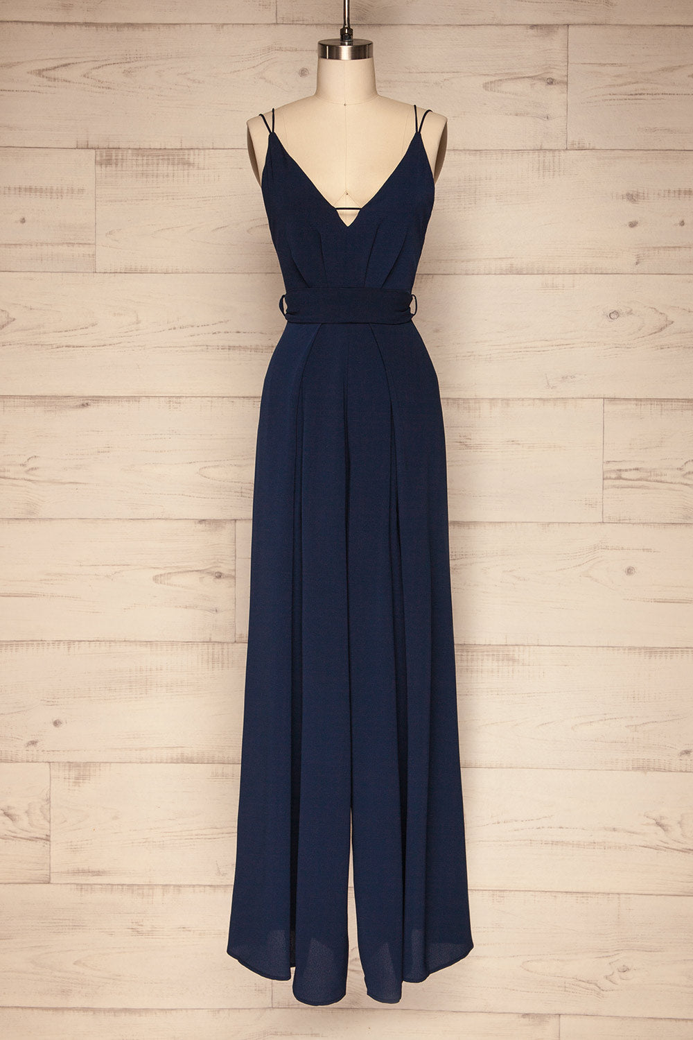 Evje Navy Blue Wide Leg Jumpsuit | La Petite Garçonne 1