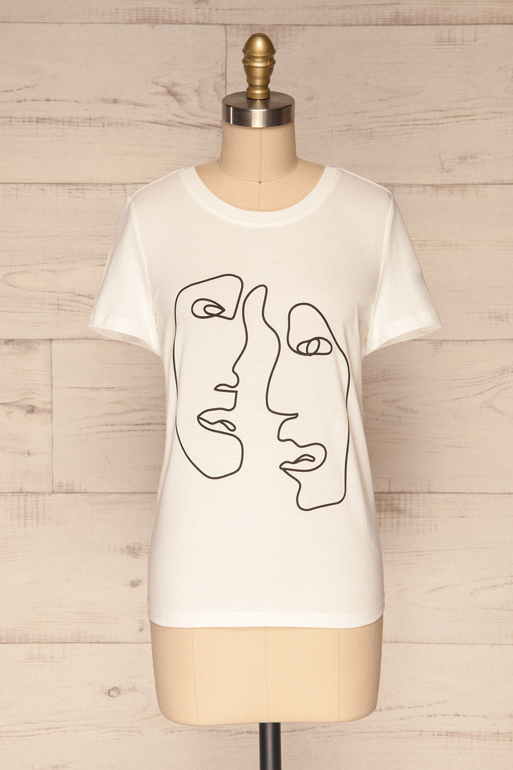 Faadalen Cloud White Short Sleeved T-Shirt | La Petite Garçonne 1