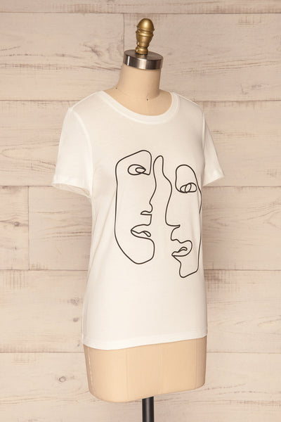 Faadalen Cloud White Short Sleeved T-Shirt | La Petite Garçonne 3