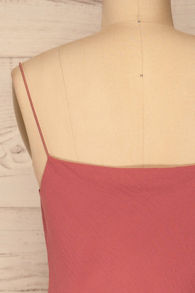 Faanes Pink Short Slip Dress | La petite garçonne back close-up