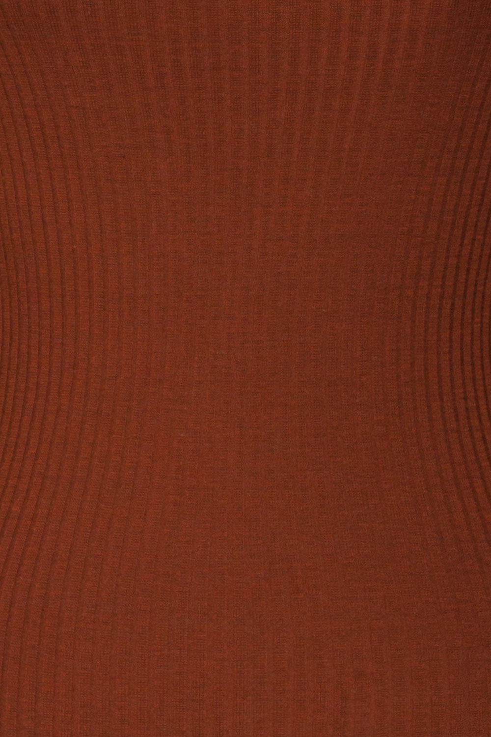  Faaset Clay Brown Ribbed Top with Stand Collar r | texture detail | La Petite Garçonne