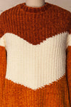 Faberg Fall Orange & White Fuzzy Knit Sweater | La Petite Garçonne 2
