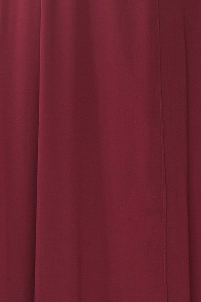 Fabia Burgundy | Lace & Chiffon Maxi Dress